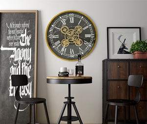 Nhà Máy Trực Tiếp Thiết Kế Mới Cũ Retro Phong Cách Cơ Khí Phong Trào Bánh Đồng Hồ Treo Tường Cho Phòng Khách Phòng Ngủ - Product Image 5