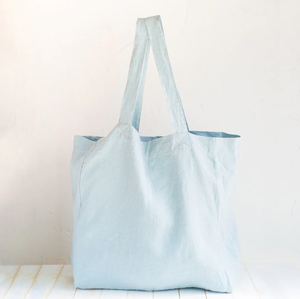 Bolso de hombro de lino liso ecológico con logotipo personalizado bolso de mano de playa de lino natural suave - Product Image 5