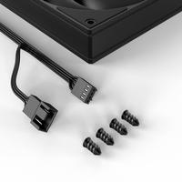 Ventilateur de refroidissement pour boîtier d'ordinateur de bureau AS120 12 cm 4 broches noir PWM à température contrôlée