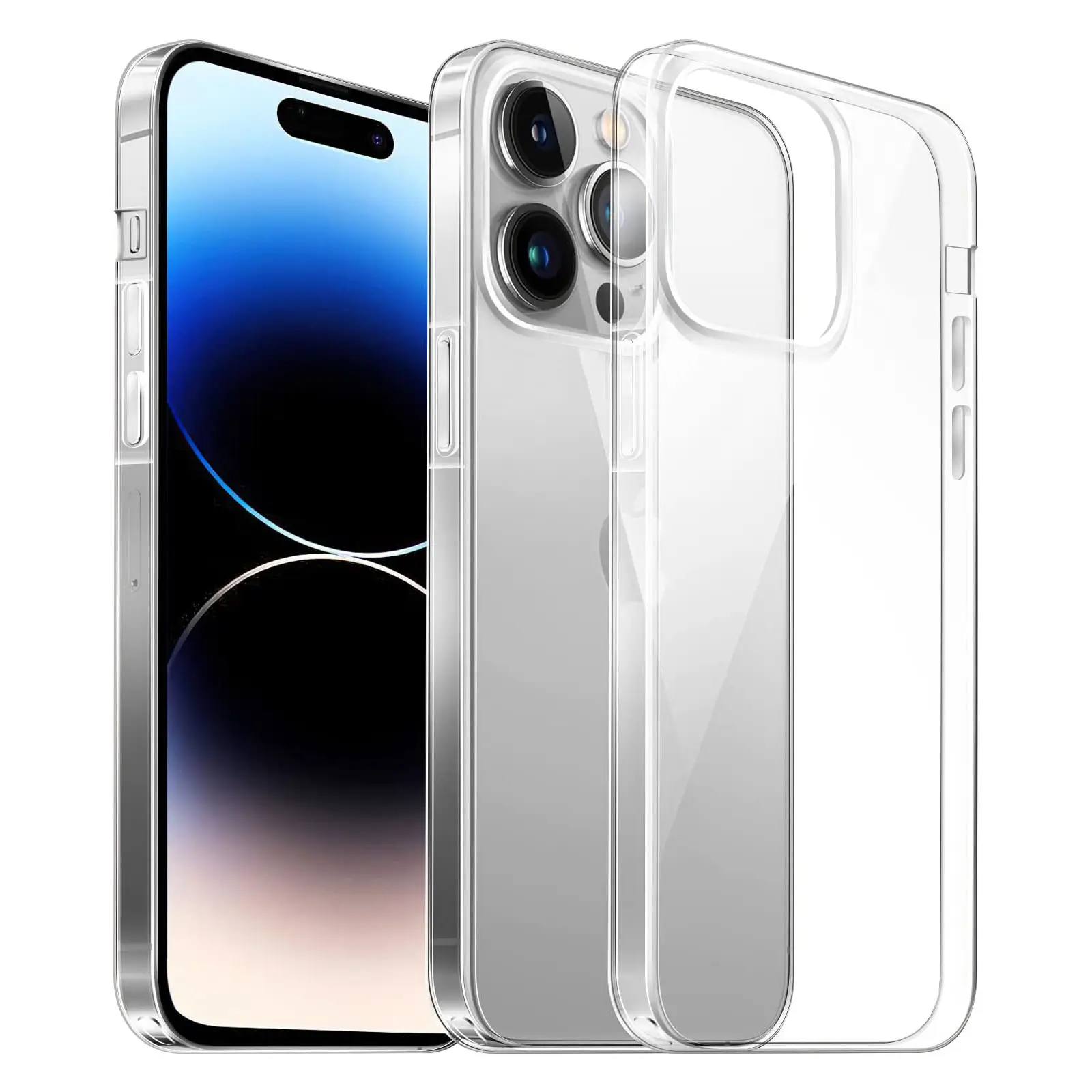 Anti drop shell 2.0mm clear transparent Soft tpu phone case for iPhone 15 14 13 12 11 X XS PRO Max