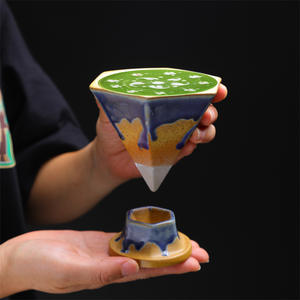 Ensemble de tasses à café et soucoupes en céramique créative transfrontalière, design moderne et écologique, portable, 170 ml, compatible lave-vaisselle - Product Image 2