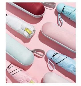 Compacto regalo personalizado Sun UV Protect pequeño Mini paraguas de bolsillo, mujer 5 plegable viaje Mini paraguas con estuche impermeable - Product Image 2