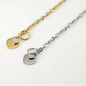Stainless Steel Heart Bracelet for Women, <b>Titanium</b> Steel 18K Gold Personalized OT Buckle Bracelet for Women Fashion Jewelry - Product Image 3