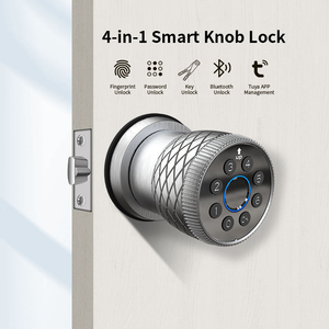 Serrure connectée intelligente à empreinte digitale et RFID, compatible Tuya Cloud, en alliage d'aluminium, pour portes en aluminium et en acier, avec Wi-Fi - Product Image 2