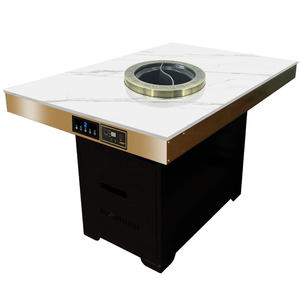 Indoor Stainless Steel Smokeless Korean BBQ <strong>Table</strong> Gas Grill with Exhaust System Easily Assembled Cleaned for Commercial Home Use - Product Image 4