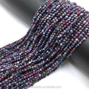 Pierres Précieuses naturelles Mélangées À Facettes Rubis Saphir Perles, 2.5mm 3mm Perles de Rubis Rouges pour la Fabrication De Bijoux De Collier 2mm 3mm - Product Image 3