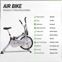 Nouveau Design 2026 Vélo d'Appartement à Résistance par Ventilateur, Pliable et Réglable, avec Écran LCD, pour Musculation et Exercice à Domicile ou en Salle de Sport