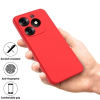Coque de téléphone protégée par lentille en TPU souple en fibre de Silicone liquide pour INFINIX HOT40 40I PRO Hot 30i 20 Pro SMART8