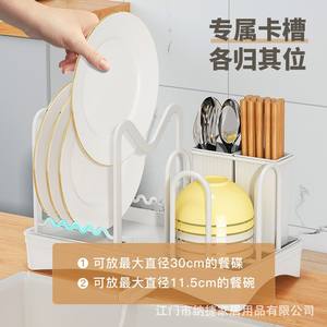 Escurridor de Platos Compacto para Tazones, Platos y Palillos, de Secado Rápido, Multiusos, para Fregadero, Forma Ovalada, Tamaño S - Product Image 4