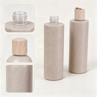 Distributeur de savon liquide en paille de blé 500 ml – Bouteille écologique et recyclable pour shampoing, gel douche et produits de soin