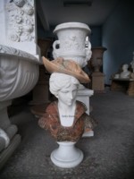 Buste de femme en marbre naturel, style Renaissance européenne, sculpture sculptée multicolore, pour jardin, maison, bureau, villa, sur mesure, vente en gros, OEM