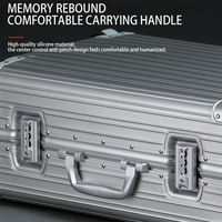 Nouvelle valise design en aluminium avec serrures TSA, intérieur haut de gamme personnalisé, bagage à main, ensemble de bagages rigides