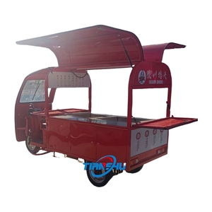 Carrito de comida móvil desmontable personalizado precio de fábrica comida de metal Snack <span class=keywords><strong>Caet</strong></span> para negocios o ocio con cajas de acero inoxidable - Product Image 1