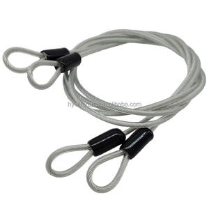 <span class=keywords><strong>สาย</strong></span>ล็อคกระเป๋าเดินทางแบบถักเหล็กเคลือบขนาด 3 มม. สำหรับการเดินทางกลางแจ้ง <span class=keywords><strong>สาย</strong></span>ลวดแบบห่วงคู่ ตัดได้ ปลอดภัยสำหรับสายเคเบิลรักษาความปลอดภัย - Product Image 2