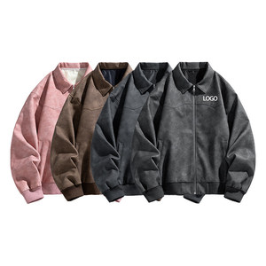 <span class=keywords><strong>Chaqueta</strong></span> de Cuero PU con Textura de Gamuza Retro <span class=keywords><strong>Americana</strong></span> para Hombre, con Logotipo Personalizado de Alta Calidad, Estilo Urbano, Holgada, Casual y Versátil - Product Image 2