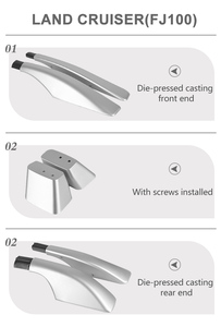 Porte-bagages en aluminium Barre de toit pour voiture Suv avec support de toit en ruban adhésif - Product Image 3