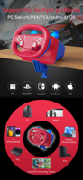 Volant de jeu sans fil BT de haute qualité pour PC/P3/P4, rotation à 270 degrés, vibrations élevées, vente chaude depuis l'entrepôt UE
