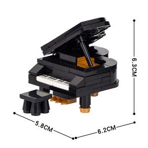 MOC0009-A Juego Clásico <span class=keywords><strong>Mario</strong></span> Koopa con Piano de Cola, Bloques de Construcción de Piano Vertical, Modelo Educativo de Bloques de Construcción de Acción para Niños - Product Image 4