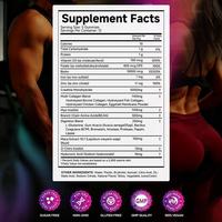 Gummies de créatine monohydrate 5000 mg pour le gain de masse fessière et la récupération musculaire, 60 unités