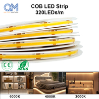Bande lumineuse LED COB, bandes LED, ruban LED, bande lumineuse COB 12V, éclairage intelligent, flexible 2835, 220V, profil COB 24V