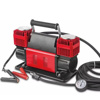 300L/MIN Fast Inflating Heavy Duty Tire Compressor with Double Cylinders 60mm*2 150PSI 12V Tire Inflator Tire Pressure Monitor