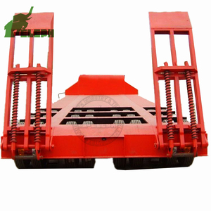 Lowboy Trailer 4 ligne 8 essieux Lowbed lit bas <span class=keywords><strong>Mini</strong></span> <span class=keywords><strong>pelle</strong></span> semi-<span class=keywords><strong>remorque</strong></span> de camion utilisé <span class=keywords><strong>pour</strong></span> la vente - Product Image 1