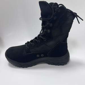 Botas Tácticas DFF02 con Parte Superior de Lona y Cuero Vacuno Genuino, Zapatos de Entrenamiento para Hombre, Caña Alta - Product Image 2