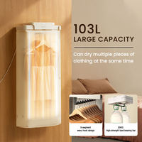 Petit sèche-linge électrique portable à air chaud rétractable, pliable et mural