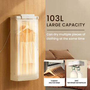 Petit <span class=keywords><strong>sèche</strong></span>-<span class=keywords><strong>linge</strong></span> électrique portable à air chaud <span class=keywords><strong>rétractable</strong></span>, pliable et mural - Product Image 2