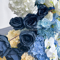 Arche de fleurs artificielles en soie Sunwedding pour mariage, cadre métallique, couleur personnalisée, solution tout-en-un pour la décoration de mariage