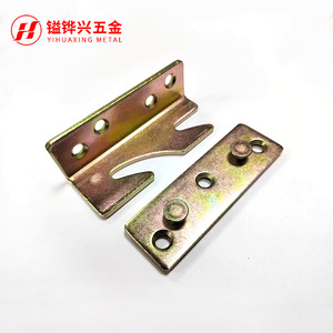 Support d'angle robuste YIHUAXING METAL pour lit, en fer zingué, support triangulaire pour meubles en bois de pin massif - Product Image 3