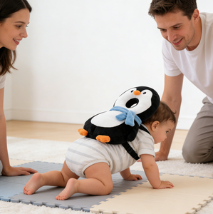 Protector de <span class=keywords><strong>Cabeza</strong></span> para Bebés, Mochila Protectora para Caminar, Protector de <span class=keywords><strong>Cabeza</strong></span> para Gatear y Caminar para Bebés Preescolares (Pingüino) - Product Image 4
