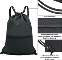 Tas Ransel Serut Unisex untuk Olahraga & Gym