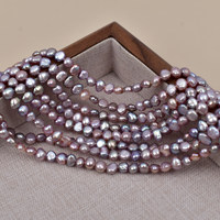 Perles d'eau douce naturelles baroques violettes 4-5 mm en vrac pour la fabrication de bijoux DIY