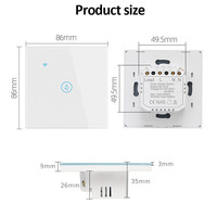 Interrupteur mural intelligent Tuya Zigbee 20A haute puissance AC, télécommande, commande vocale, écran tactile, compatible Alexa Google Home, pour chauffe-eau