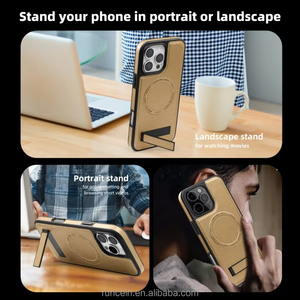 Étui de téléphone 2025 pour iPhone 15, étui en cuir pour iPhone 16 <span class=keywords><strong>14</strong></span> Pro magnétique avec support, coque arrière de téléphone - Product Image 6