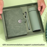 Promo : Ensemble Cadeau d'Entreprise de Luxe Personnalisable en Cuir PU A5, Carnet Cousu, Logo, Stylo et Mug Isotherme