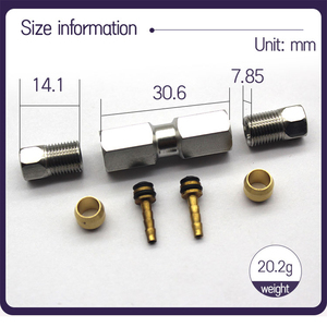 Conector de Manguera de Freno Hidráulico de Aleación de Aluminio de 7mm con Inserto de Oliva para Tubo de Aceite de Freno de Disco de Bicicleta - Product Image 2