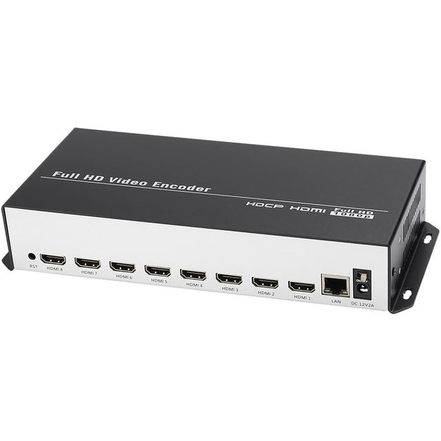 Unisheen 8 in 1 H.265 H.264 HDMI to IP Video Encoder 8 Channels Live Streaming Encoder HD Encoders H265