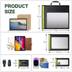 4 pièces de pochettes Faraday anti-RFID avec bande réfléchissante, bloqueur de signal anti-traçage pour clés de voiture et étuis de téléphone - Product Image 3