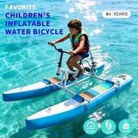 Vélo aquatique gonflable pour jeunes, large et plat, flotteur gonflable, cadre en aluminium, flottabilité stable, rangement facile, fabrication chinoise Lumark