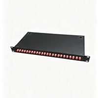 Panel Patch Fiber Optik 1U 19 Inch Rackmount 24 Port dengan Laci Geser ODF Splice Distribution Frame untuk SC LC FC S