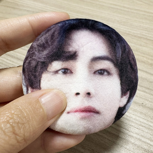 Insignia de Botón de Hojalata de Felpa, Insignia de Botón de Hojalata Personalizada de Transferencia Térmica Suave, Gato, Perro, Kpop, Cara de Ídolos - Product Image 2