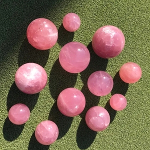 Esfera de Cristal de Cuarzo Rosa Natural de <span class=keywords><strong>Alta</strong></span> Calidad, Bola de Cristal Rosa de Gran Tamaño, Energía de Amor, Globo del Alma para Regalo - Product Image 4