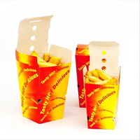 Food Paper Crepe With Handle French Fries Cones Churro Chips French Fries Holder Fried Chicken Popcorn Cone Ketchup Dip Pocket