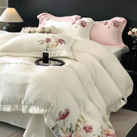 Ensembles de literie brodés en molleton de luxe Nouveaux modèles Housse de couette Taille King Size Marché saoudien