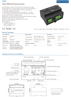 DH4 Commutateur 4 canaux 100-240VAC 4CH * 16A Unité de relais Dali Dimmer et contrôleur DMX512 pour le contrôle de l'éclairage LED