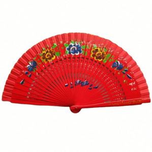 Wholesale Traditional Solid Color Bamboo <b>Hand</b> <b>Fan</b> with Carved Design-Eco-Friendly for Weddings Events & Home Decor - Product Image 1