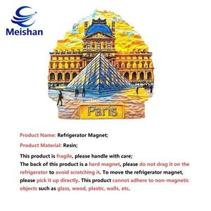 Magnet Kulkas 3D Resin Kaku Ramah Lingkungan Grosir Meishan untuk Suvenir Perjalanan Museum Louvre <span class=keywords><strong>Paris</strong></span> Dekorasi Rumah - Product Image 3