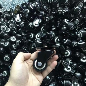 Industrie rollen 2 Zoll Gewindes tiel pu Möbel Lenkräder 50mm für kleine Möbel ausrüstung